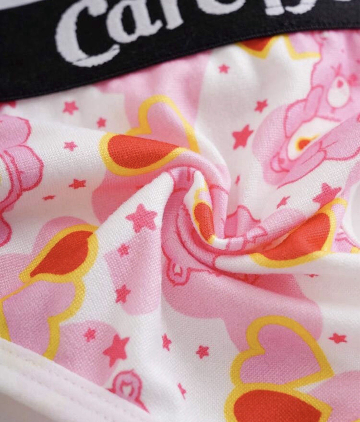 Women’s Teens Care Bears Licensed Thong Panties Kawaii Cartoon Logo 3pk Medium