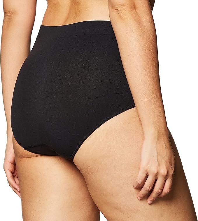 BALI One Smooth U Mid-Rise Black Brief Size 8/XL