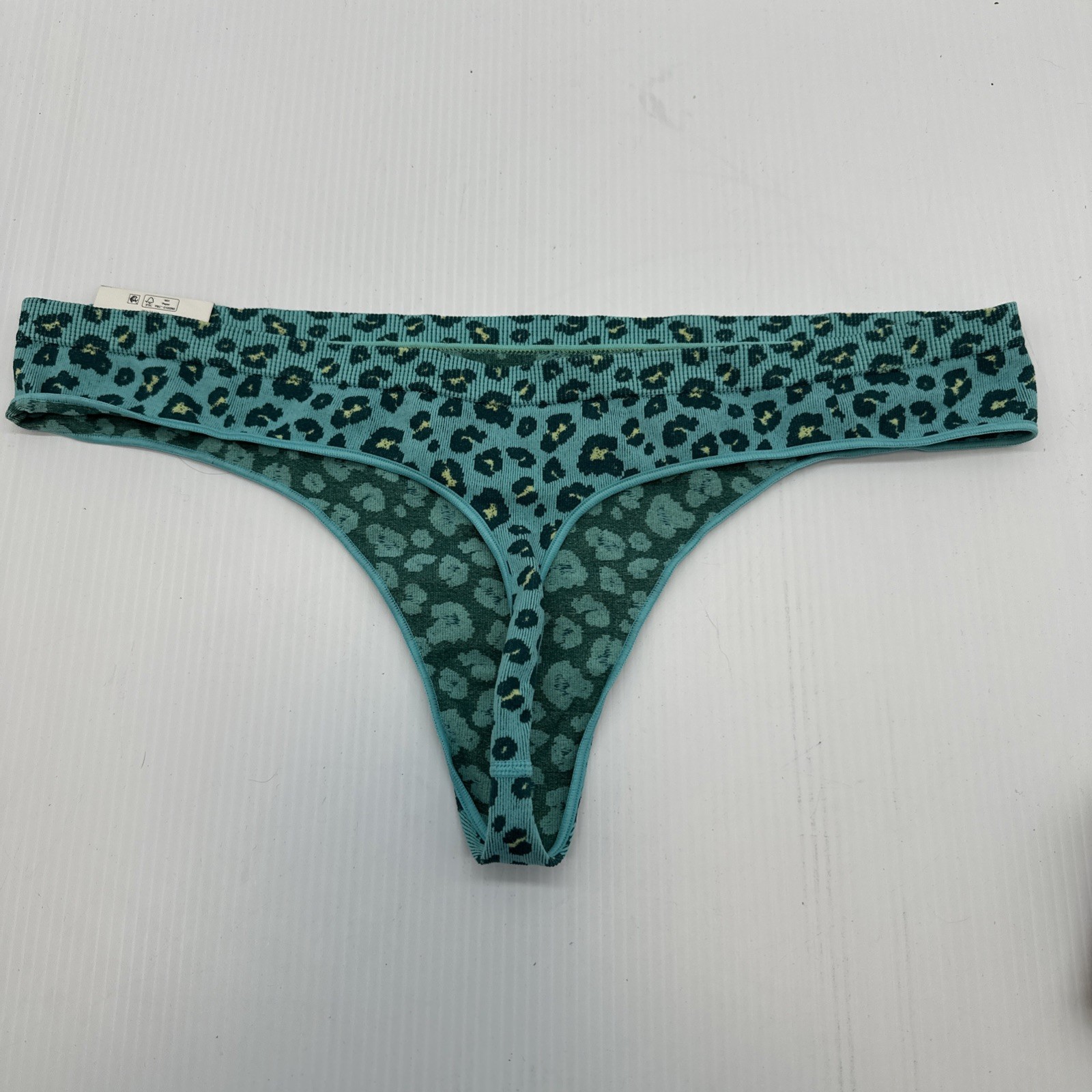 No Boundaries NOBO XXXL (21) Thong Panties Set of 3 Teal Cheetah,Black,Green {54