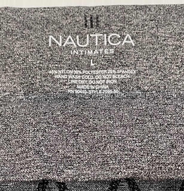 Nautica Intimates Womens Size Large Hi Waist Shaping Brief Boxer Gray