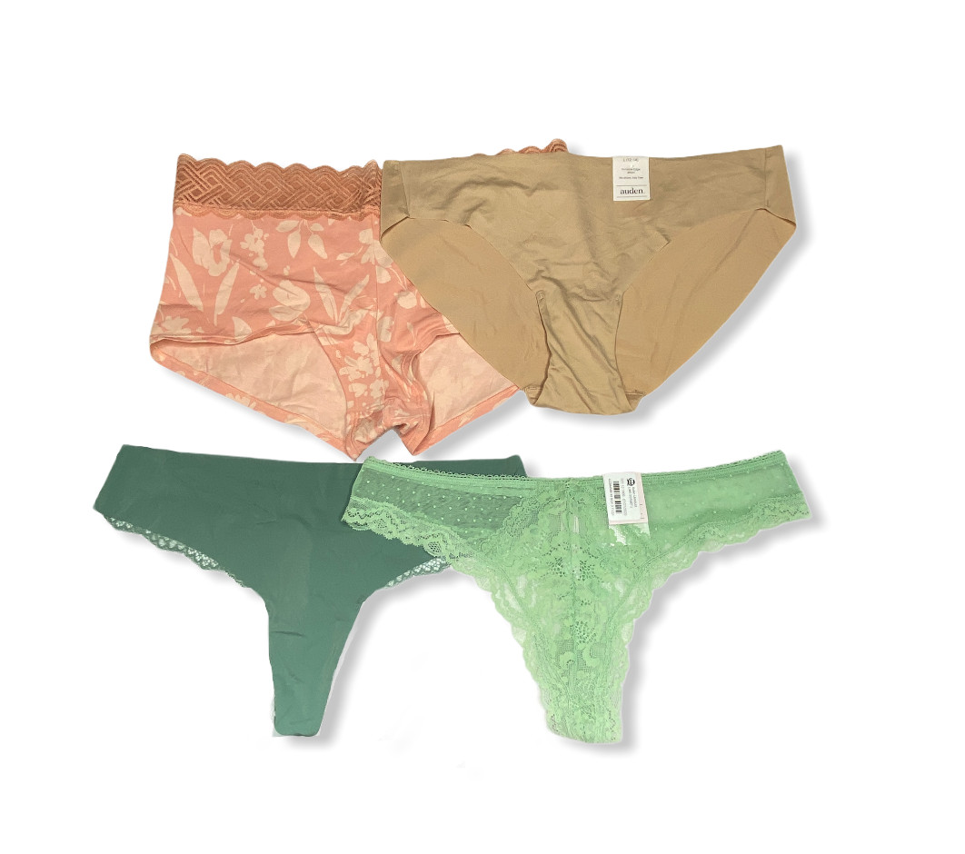 Women’s 4pk Assorted Styles & Colors Underwear – Auden – Size L (12-14) – S717
