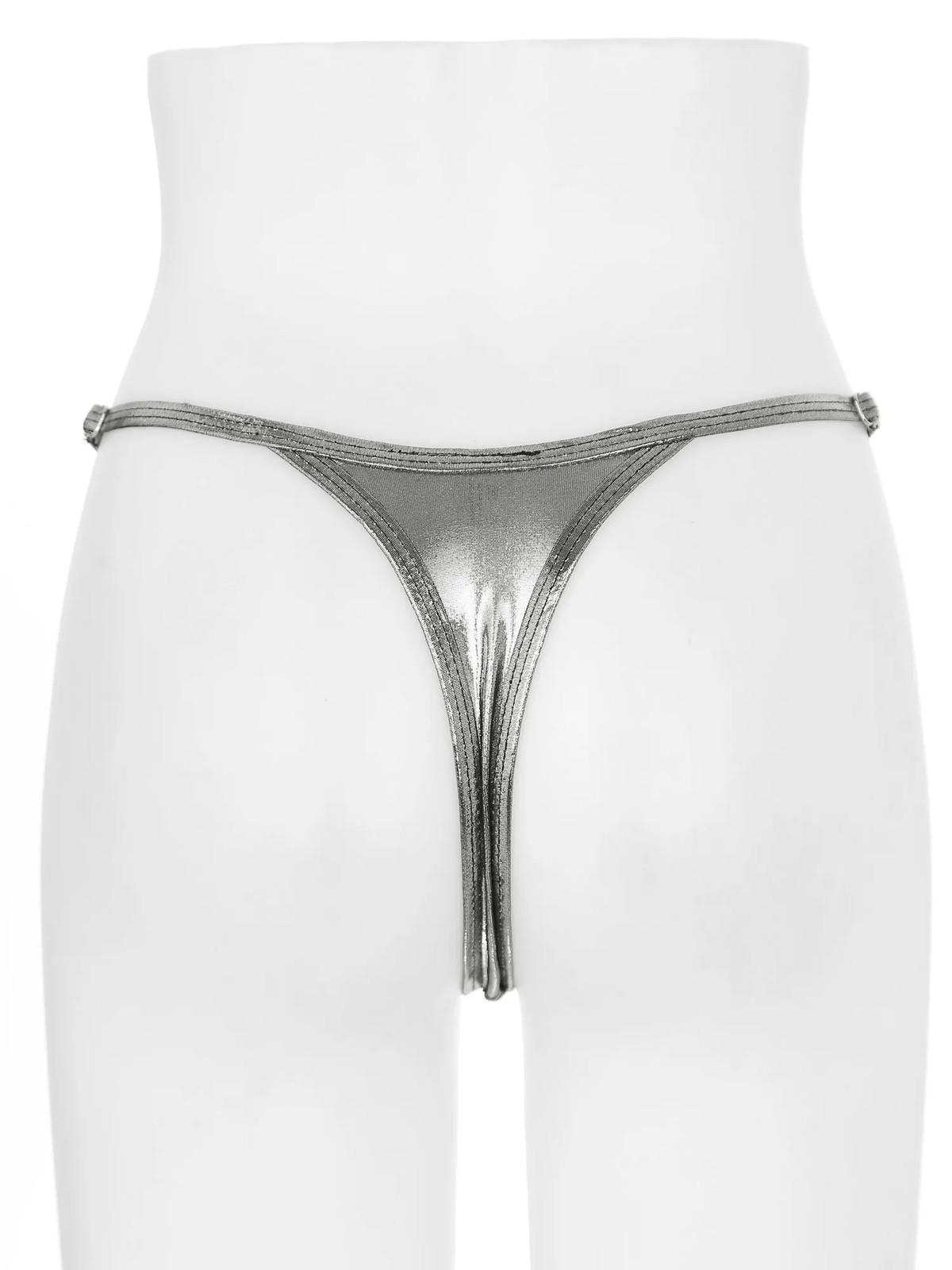 Shiny G String Thong Low Rise Metallic Look T Back Underwear Panties Women