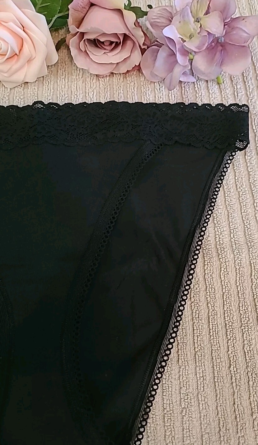 SAVAGE FENTY LINGERIE BY RIHANNA BK COTTON Hi Cut WAIST BIKINI PANTY Medium nwt