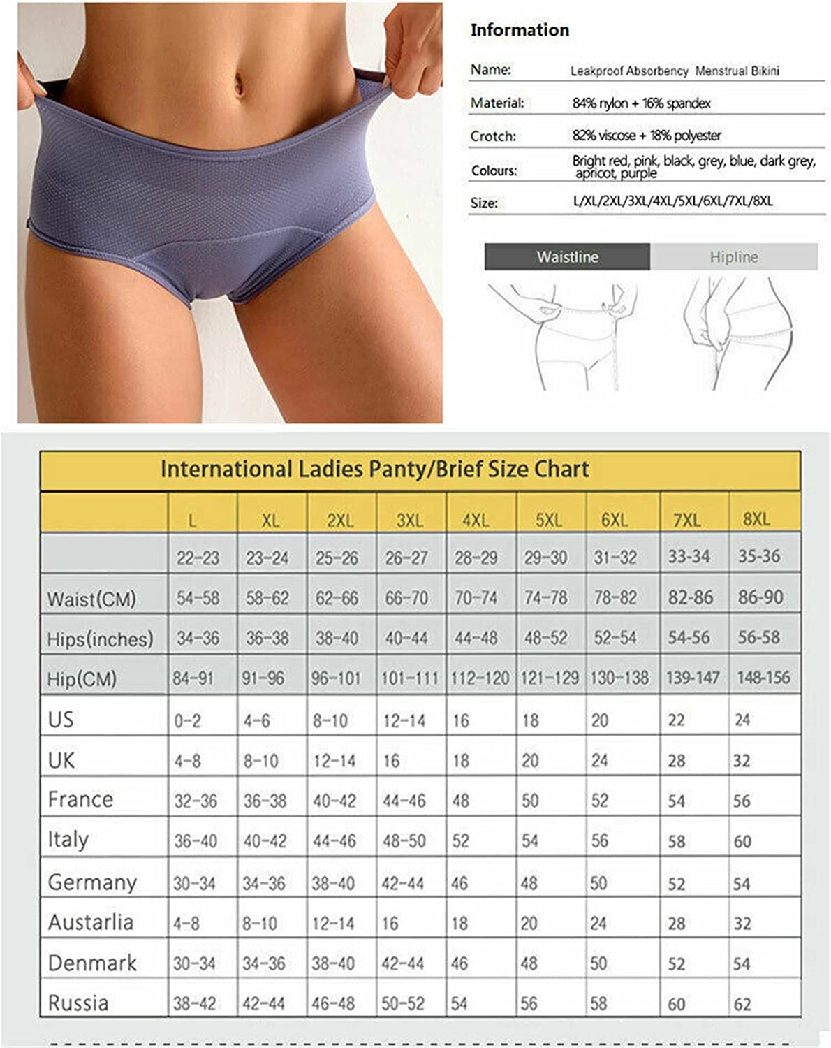 Leakproof Panties for Over 60#s, Prioatfew Leakproof Panties