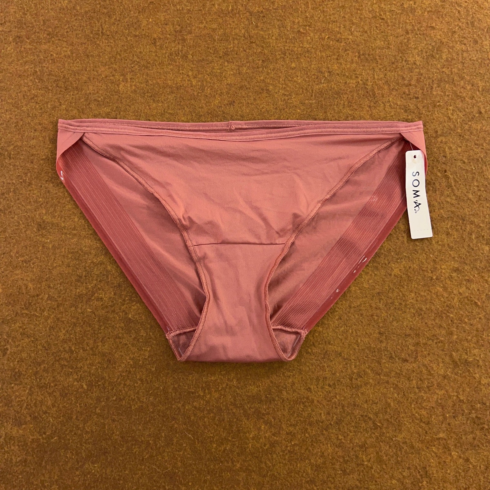 Soma Womens Medium Clay Rose Vanishing Edge Micro Bikini Panty NWT