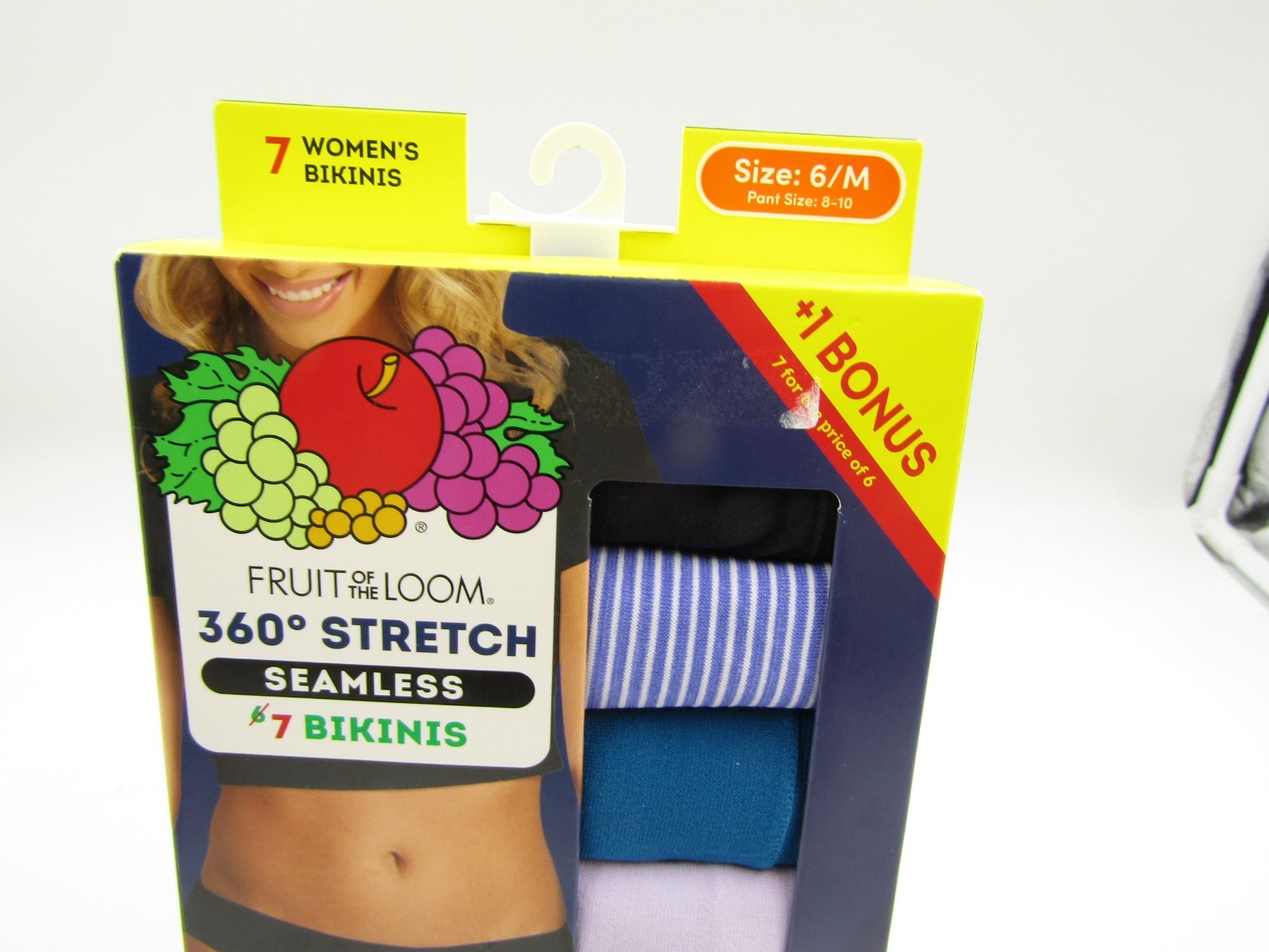 Women’s 7pk 360 Stretch Seamless Bikini Underwear, 6 (M), Colors Vary