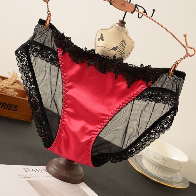 1/5 Pack Lot Women Lace Satin Panties Underwear Low Waist Sheer Sexy Lingeries