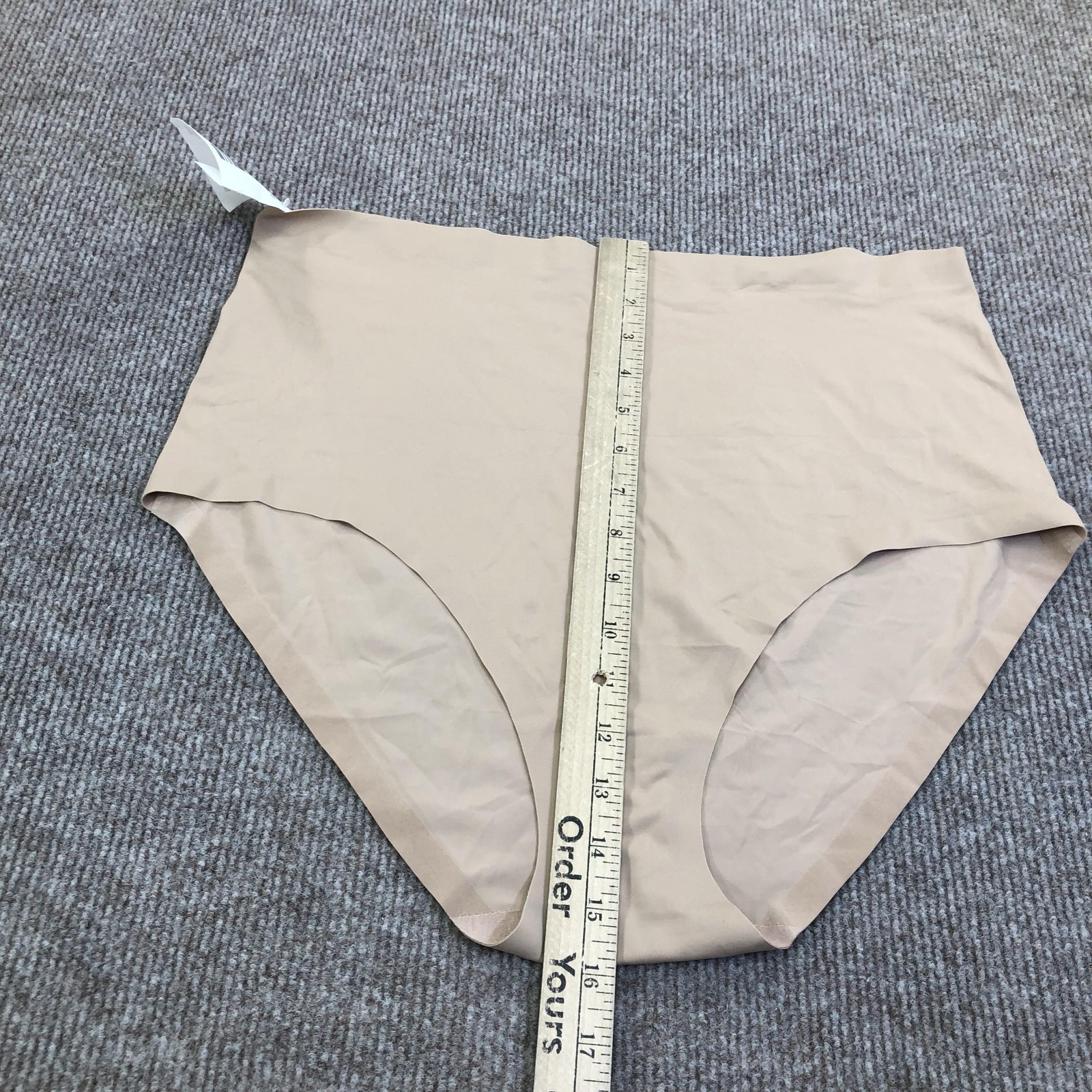 Underwear Womens L Beige Seamless High Waist Brief Panties Microfiber Stretch