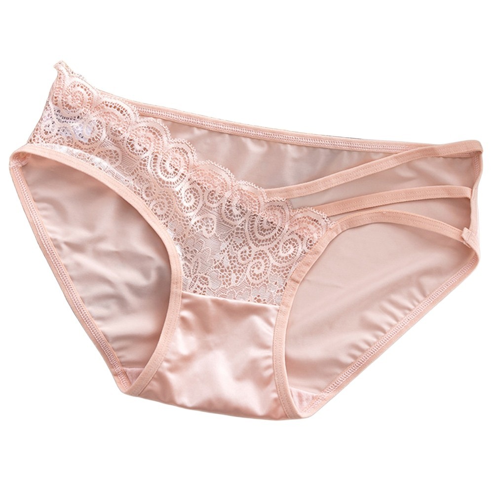 Lace Triangle Underwear for Women in Soft Ice Silk Breathable and Comfortable