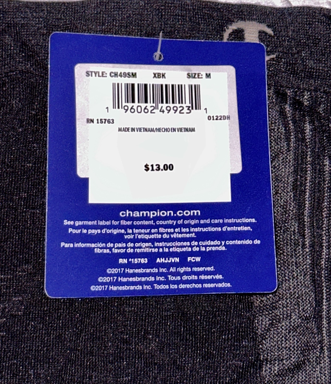 CHAMPION Sustainable Seamless Black Grey Boyshort Panty NEW Womens Sz S 5 M 6