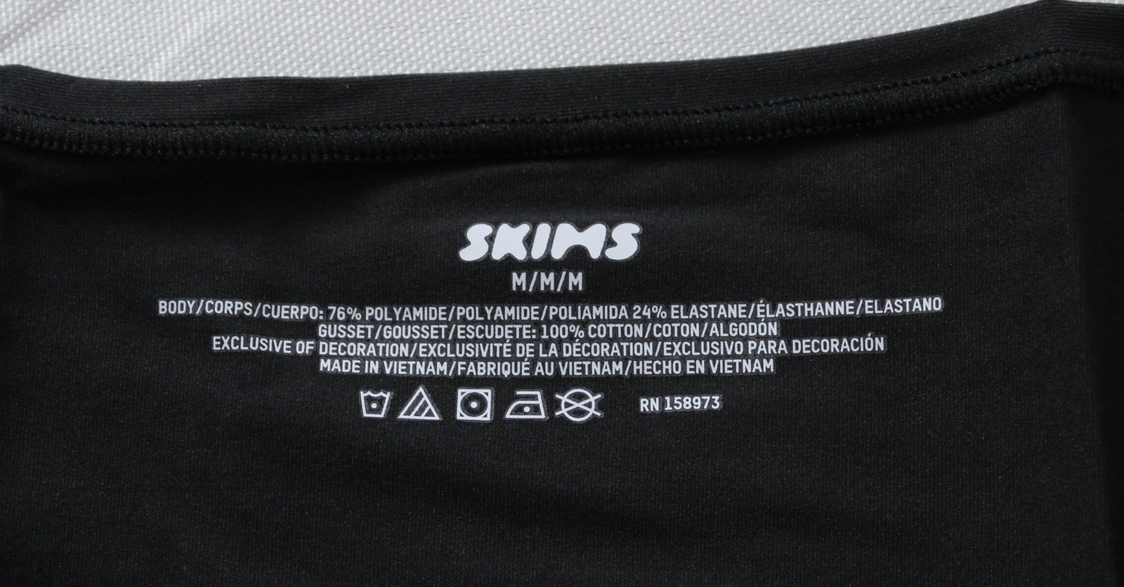 Skims Women’s Solid Fits Everybody Cheeky Brief Panties MS7 Onyx Medium NWT