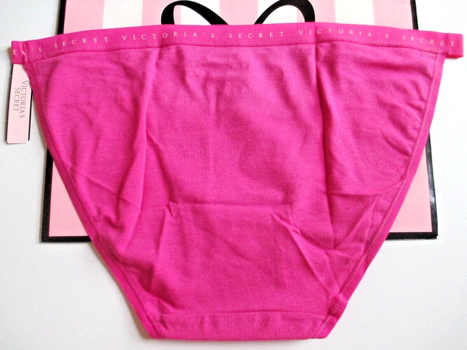 VICTORIA’S SECRET Cotton String Bikini Panty S SMALL Pink NWT Fuchsia Frenzy VS