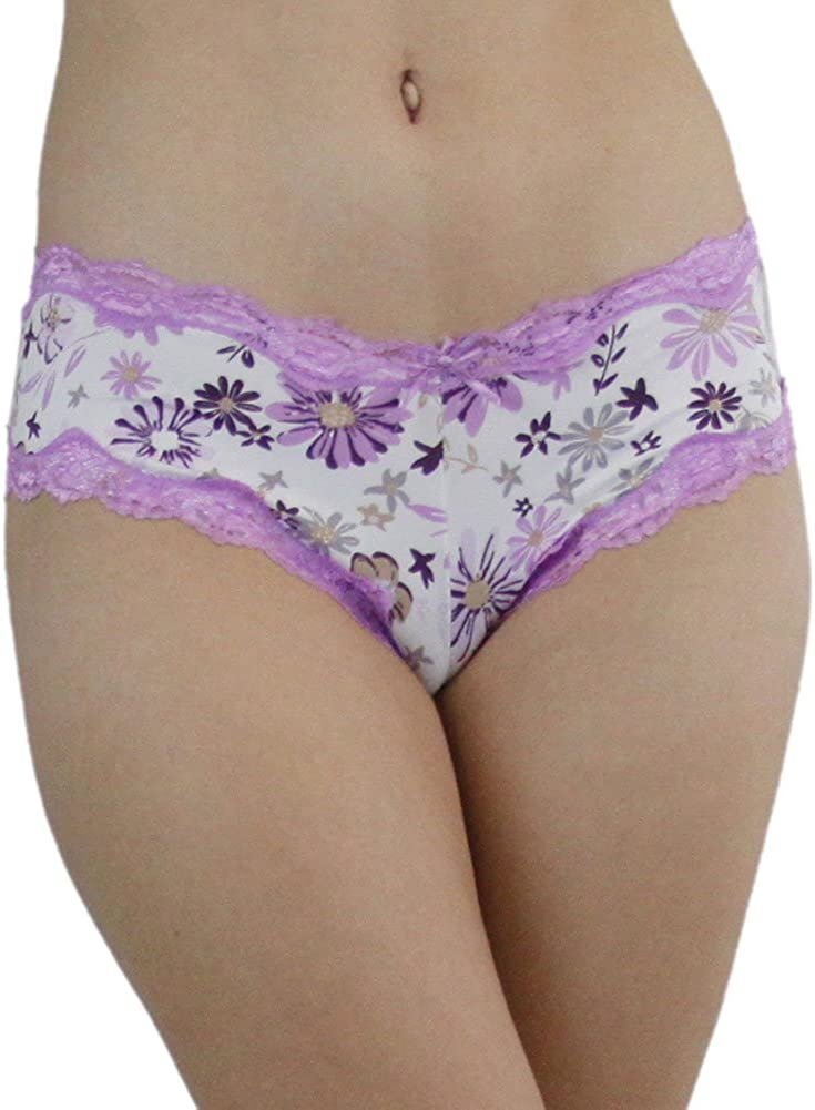 ToBeInStyle Women’s Pack of 4 Floral Pattern Brief Panties