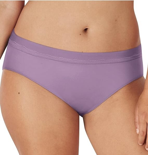 Bali Purple Bikini No Lines 8/XL Tinted Lavender Modern Microfiber Panty New