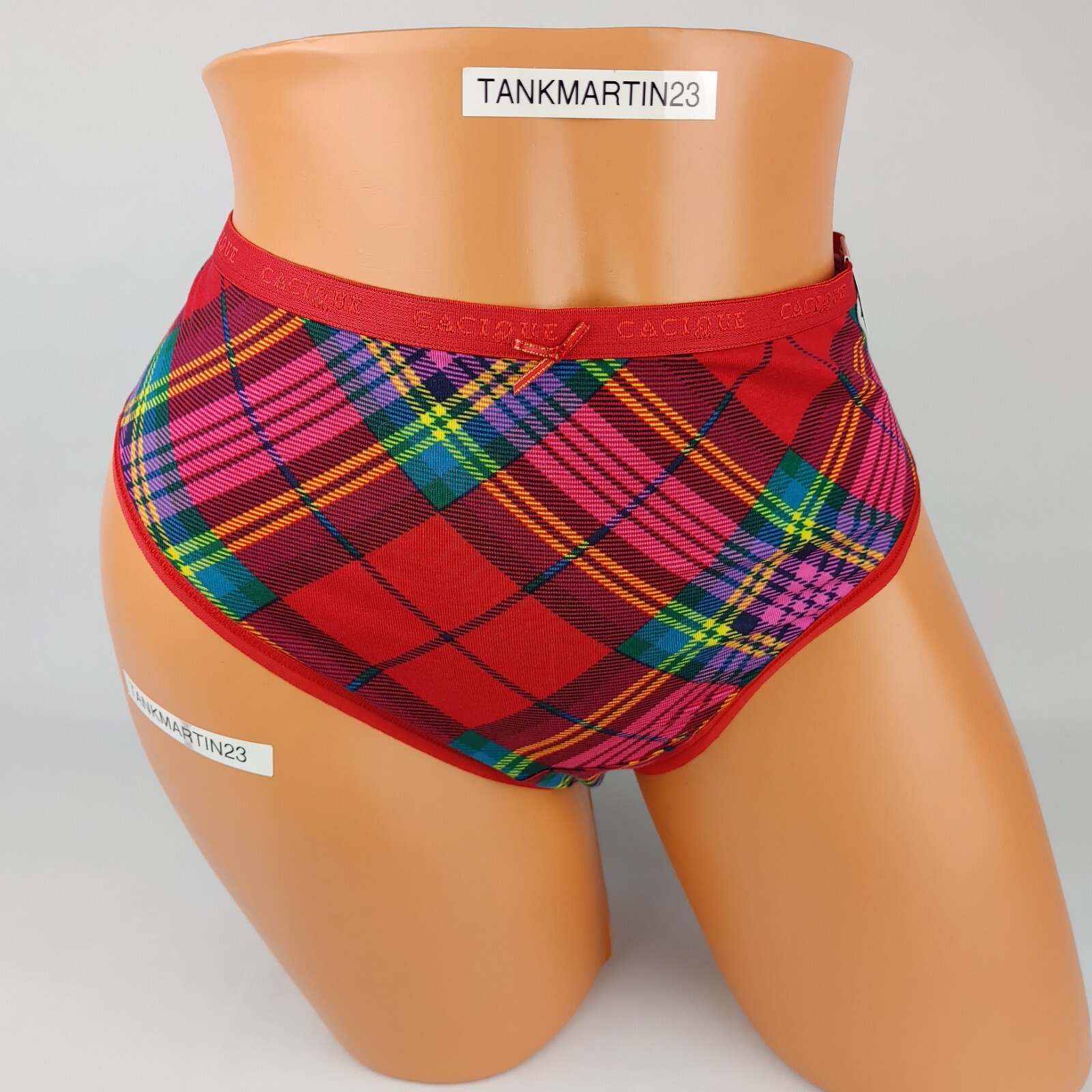 LANE BRYANT CACIQUE COTTON HIPSTER 18/20 PLUS RED PINK YELLOW GREEN PURPLE PLAID