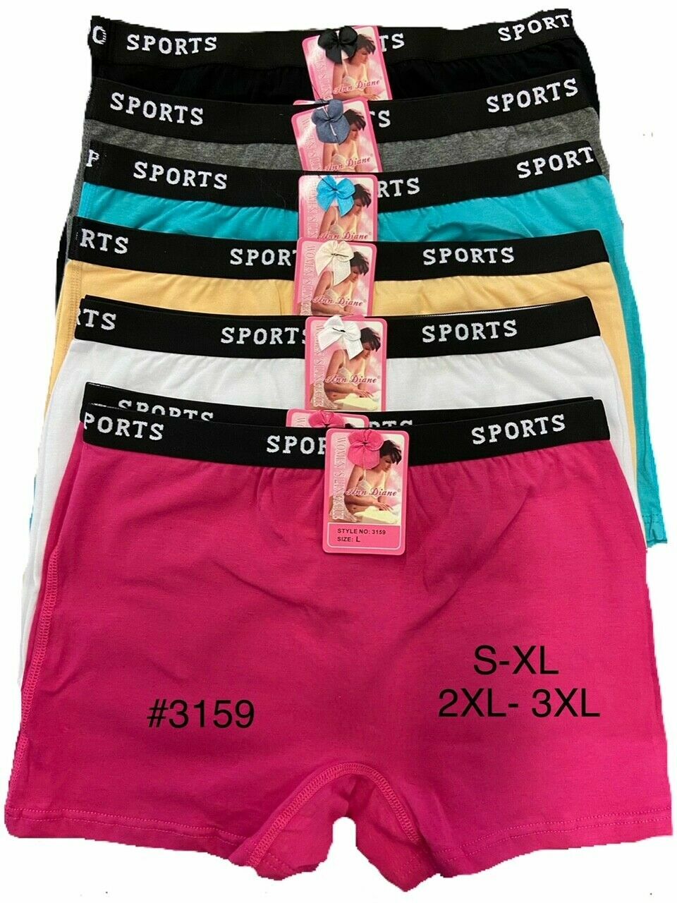 2-6 Boyshorts Sports SEXY Soft Cotton Panties Undies Shortie Underwear 2X 3X 4X