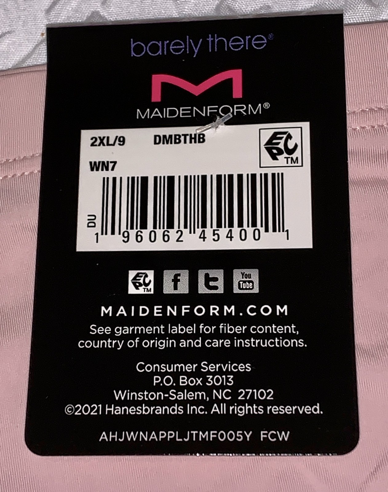 MAIDENFORM Barely There Pale Pink Invisible High Leg Panty Womens S M L XL 2XL