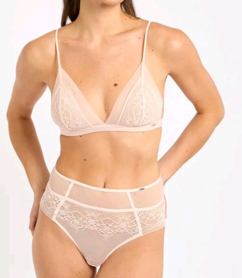 BNWT Janet Reger Wilflower Pink High Waist Briefs Knickers Lace UK 10 BNWT