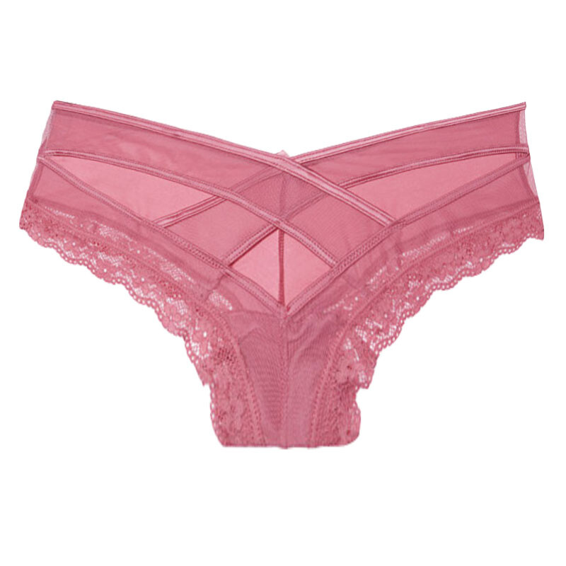 Women Panties Cross Strap Sexy Lace Lingerie G-String Underwear Brief Hollow Out