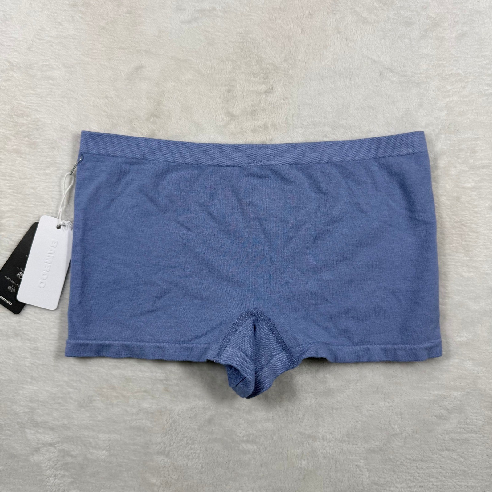 Bamboo Underwear Womens Blue Boy Short Boxer Brief XS/S NWT Eco Friendly Soft