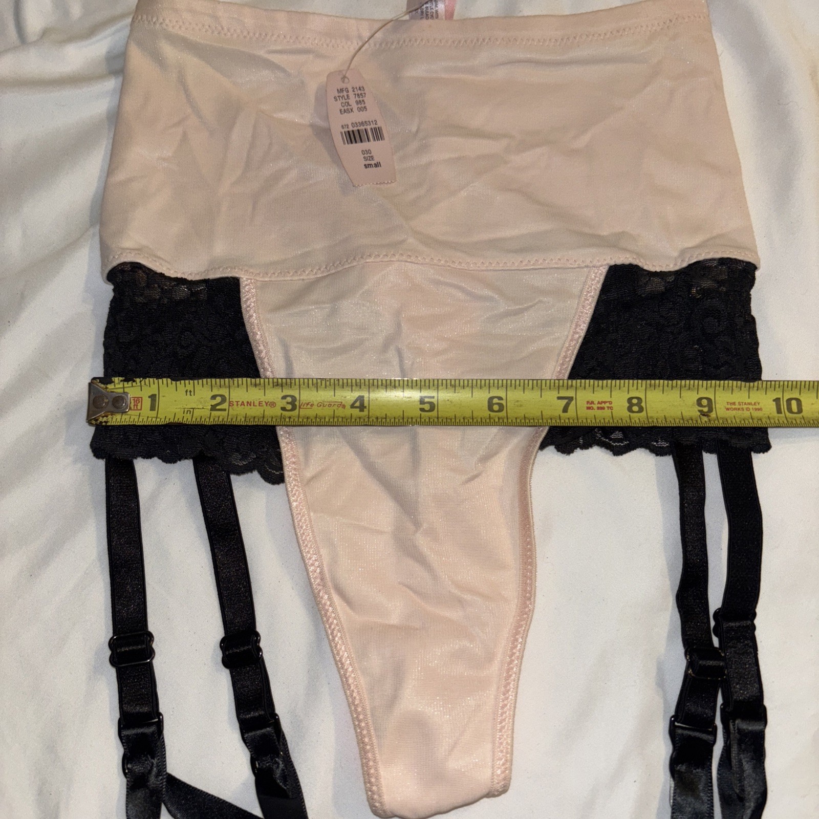 Victoria’s Secret VTG Y2K 90s Size Small Silky High Cut Garter Thong Panty Nwt