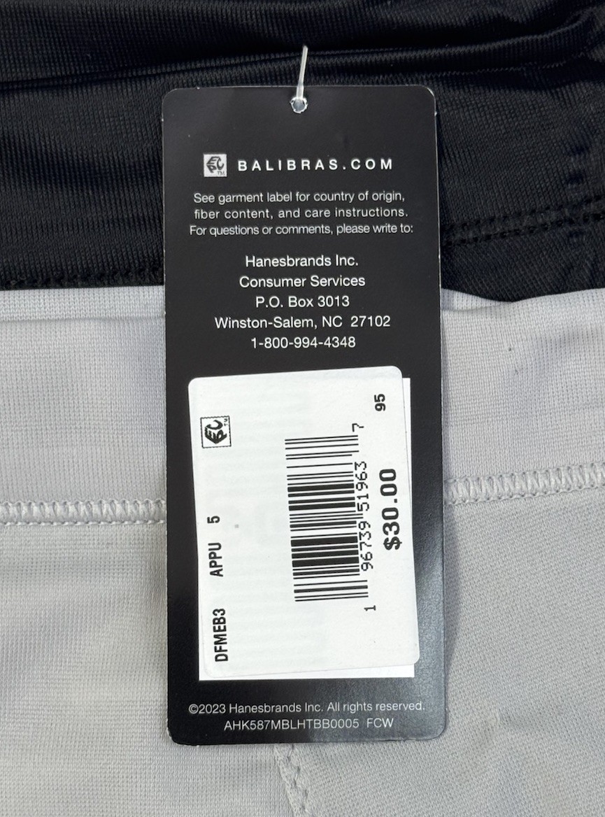 Bali 3-Pack SMOOTHING Brief Underwear Panty Nylon Blend Grey Black Size S 5