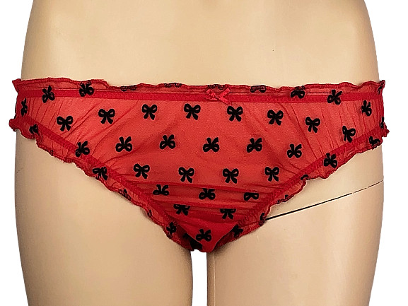 VICTORIAS SECRET DREAM ANGELS RUFFLE MESH CHEEKY PANTY BOWS XS S M L XL NWT