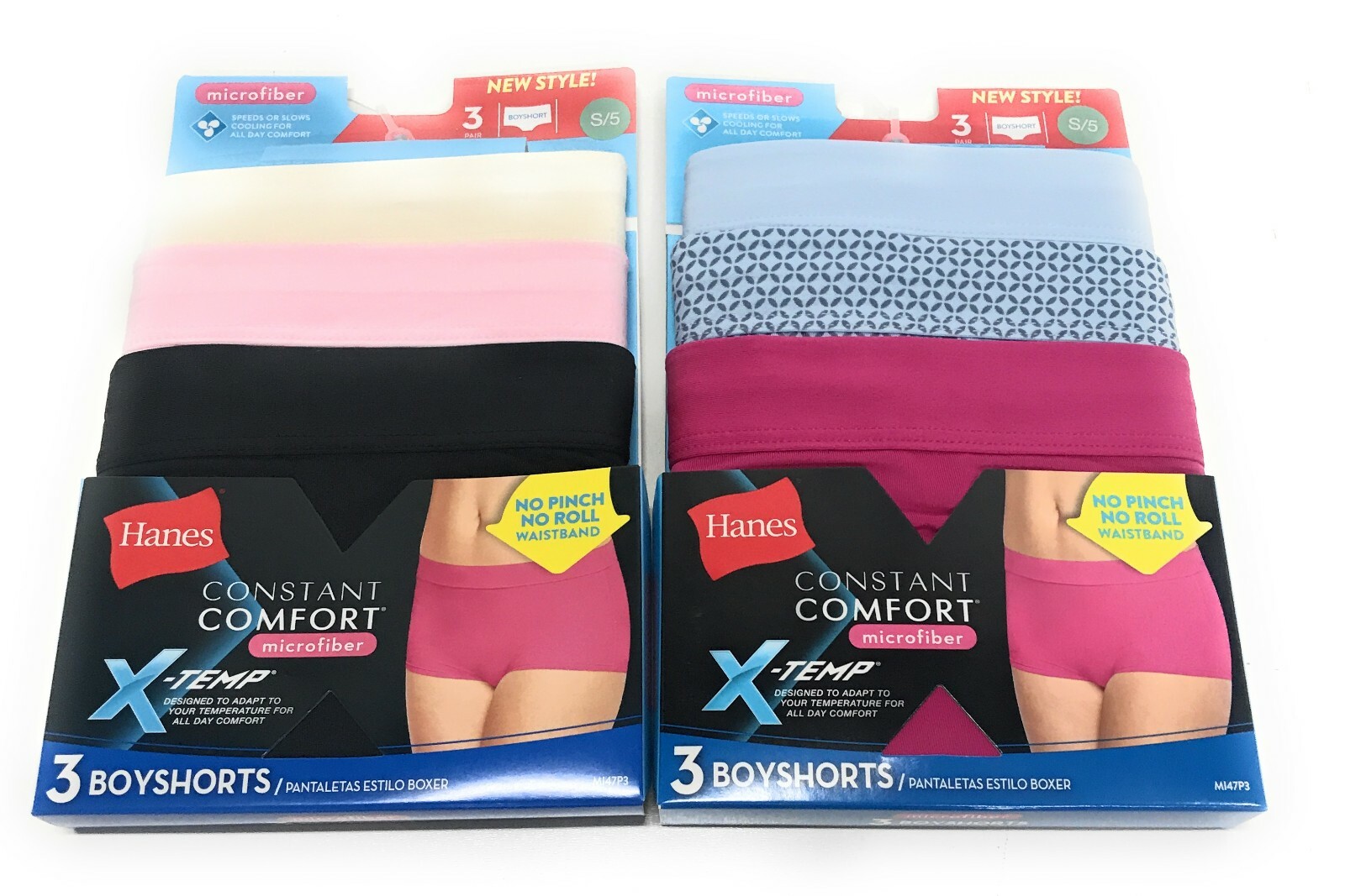 Hanes – Constant Comfort X-Temp Boyshorts Smoothstitch Women’s Size 5/S (2 Pack)