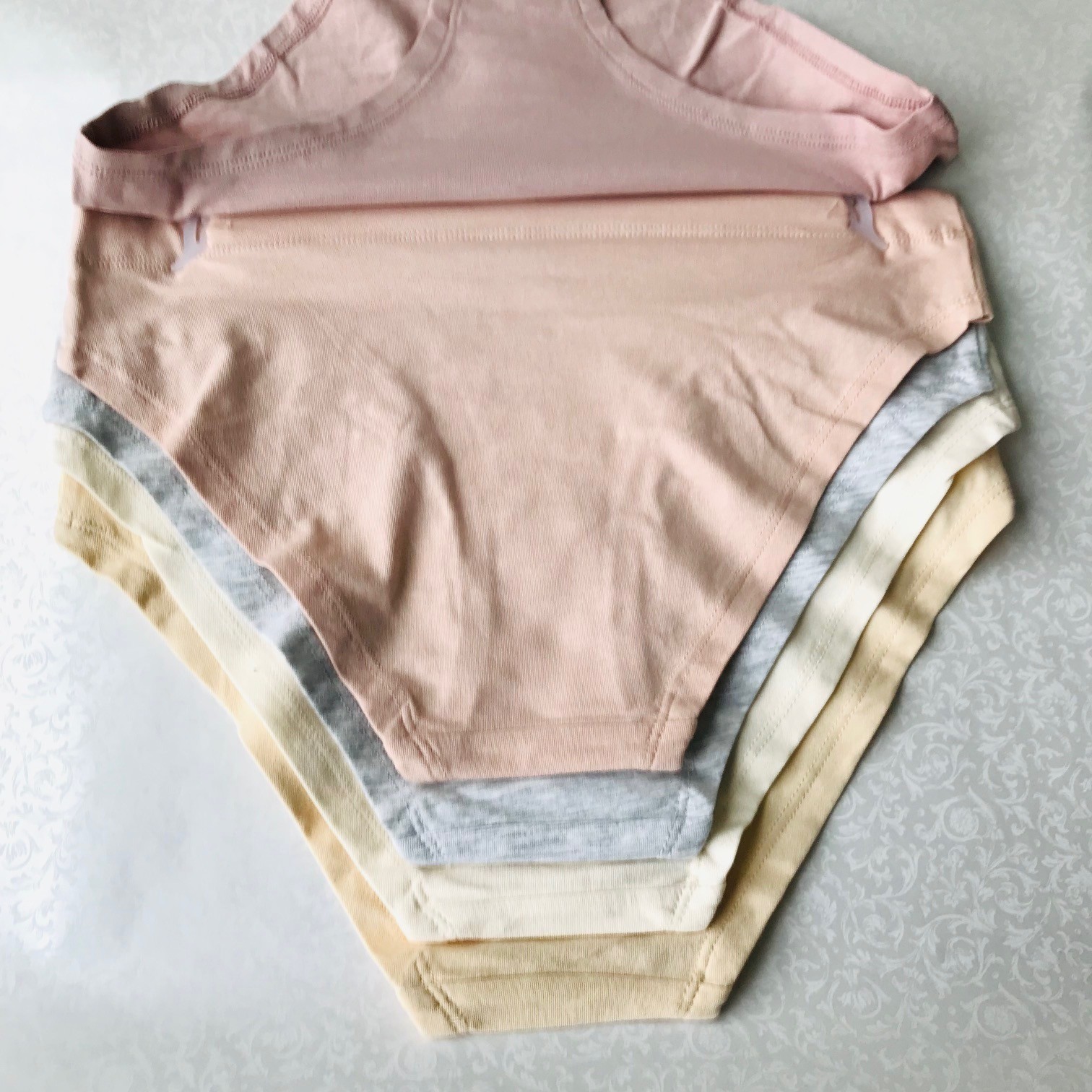 Danskin Intimates, Organic Cotton 95% Bikinis Panties , 5 Pack , Size : M