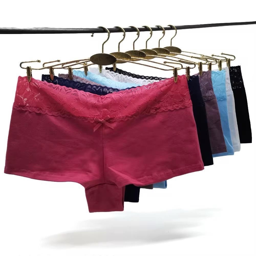 Women’s Love Logo Strap Thong/String Panties 6 Pack Multicolor Stretch M