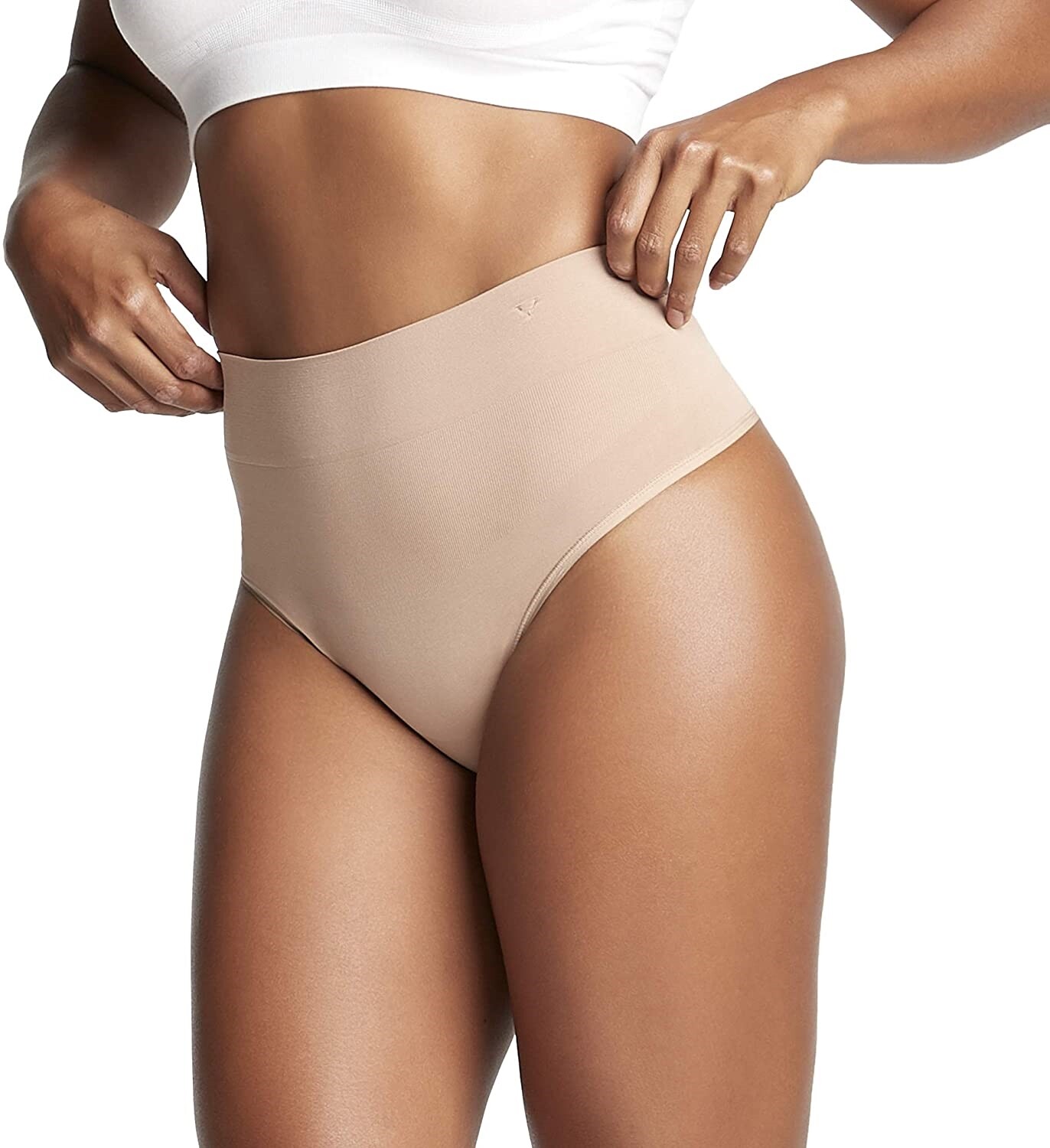 Yummie 264504 Women’s Liliana Thong Underwear Almond Size S/M