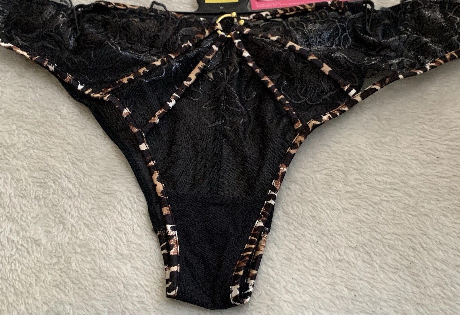BNWT Marks and Spencer Boutique Size 8 Black Mix Miami Brazilian Knickers