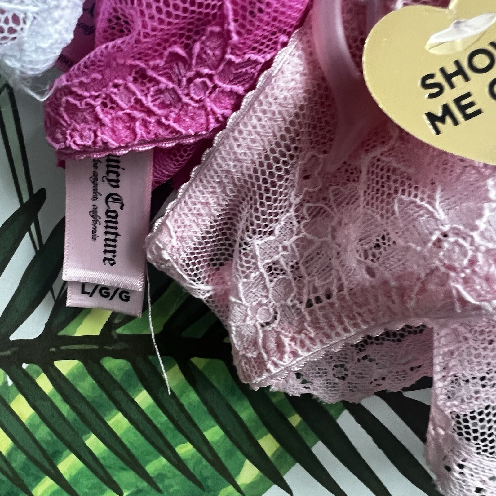 SiZE L – juicy couture 5 PACK INTIMATES Panty Color:Pink Peach Black White Brown