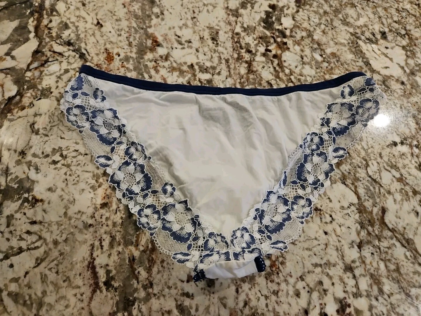 True Vintage Victoria Secret Satin & Lace Cheekini Tanga Bikini