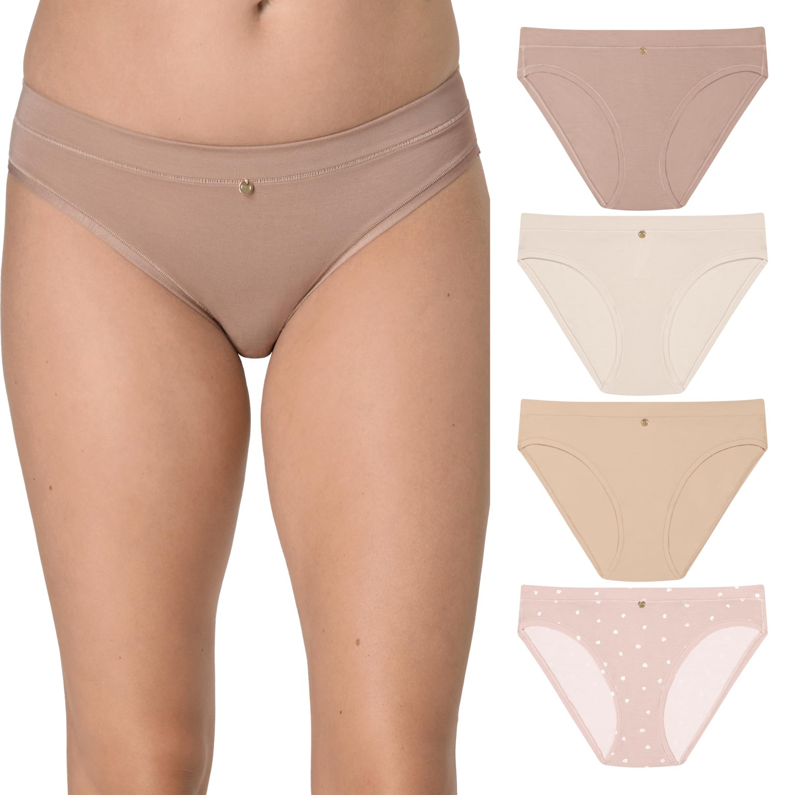 Women’s Underwear Bikini Pack, 4-Pack, Viscose from Bamboo Underwear for Wome…