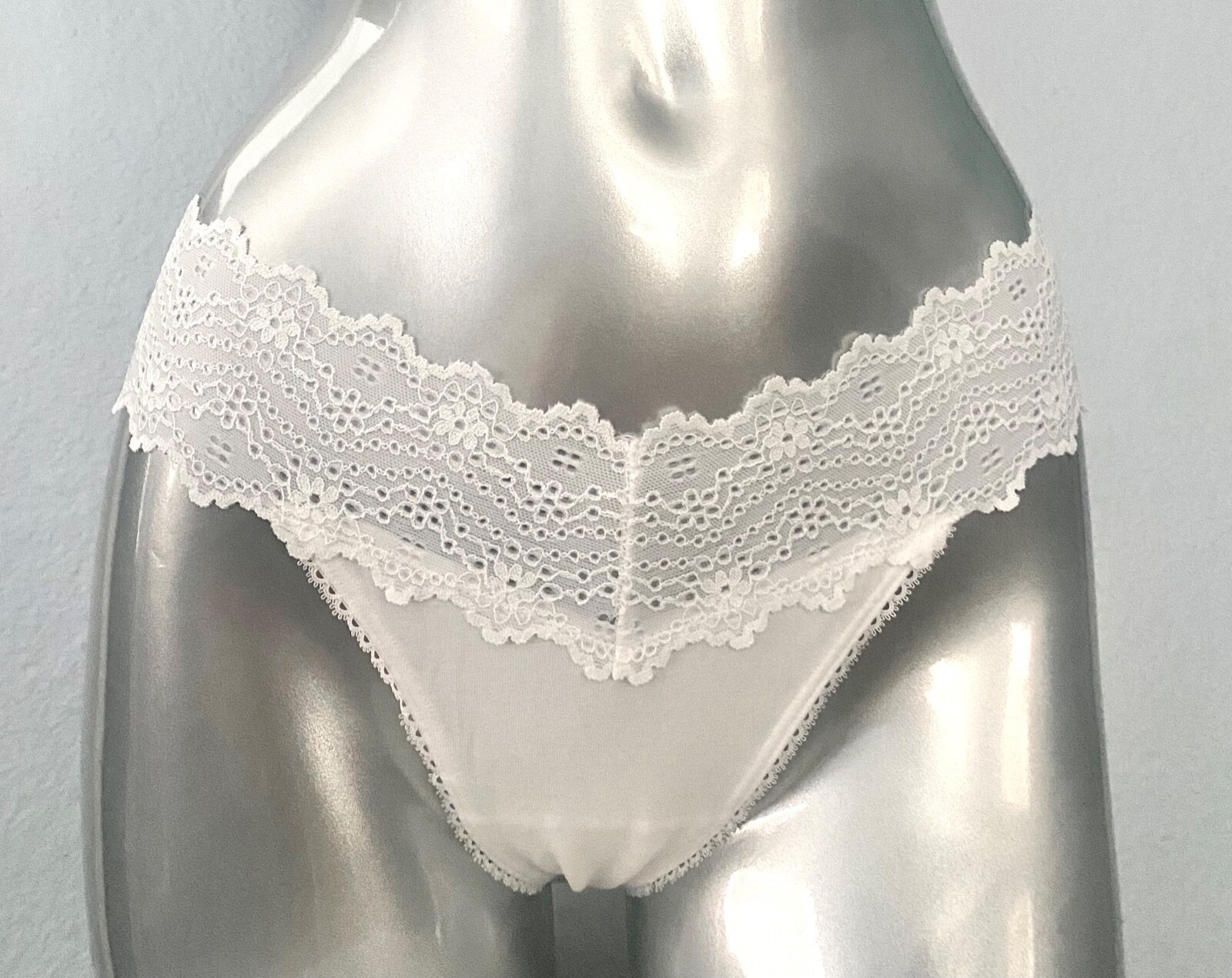 Victoria’s Secret Thong Panty Eyelet Waistband Soft Cotton Blend M L XL 2XL