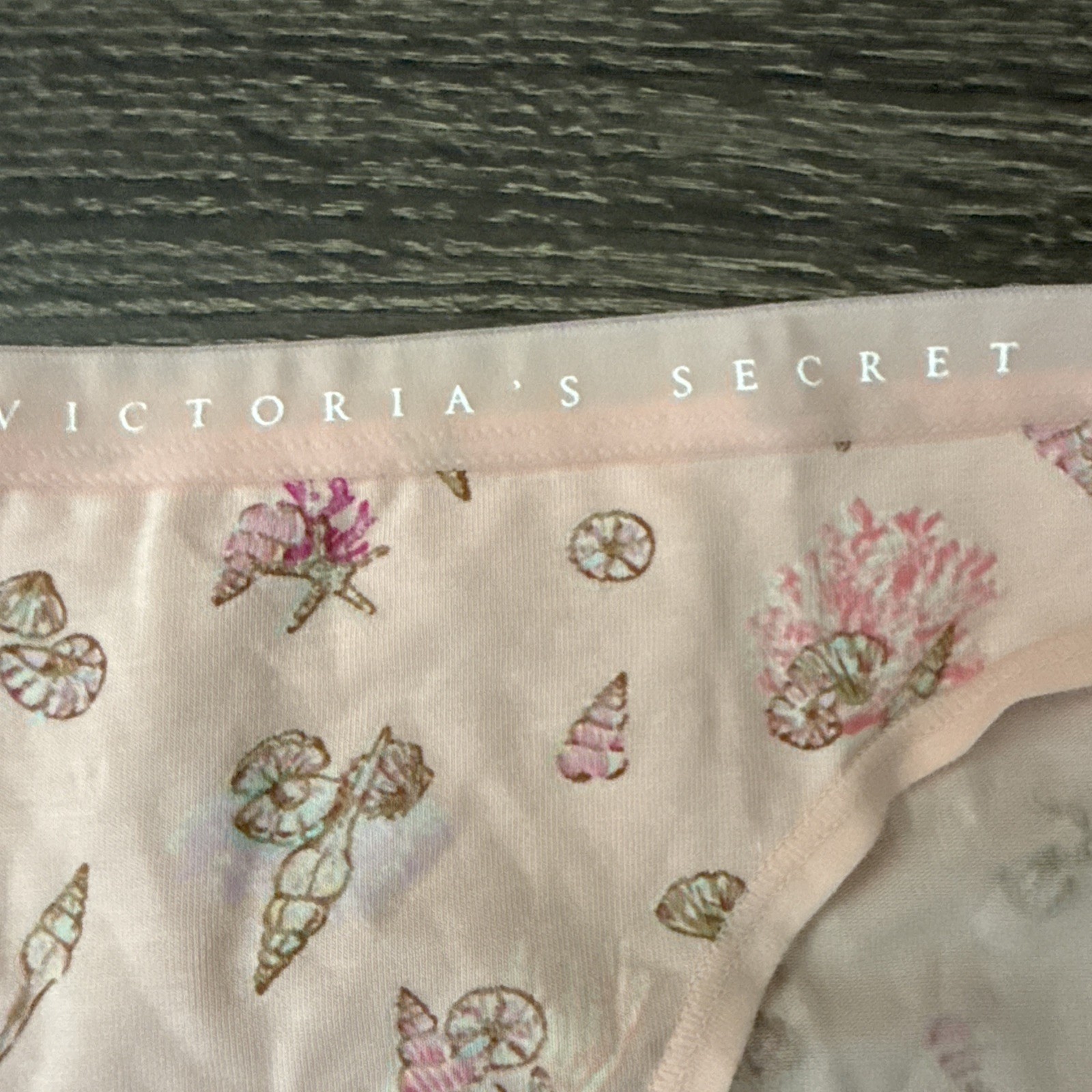 Victoria’s Secret Xs Peach, Seashells, Cotton Bikini Panties
