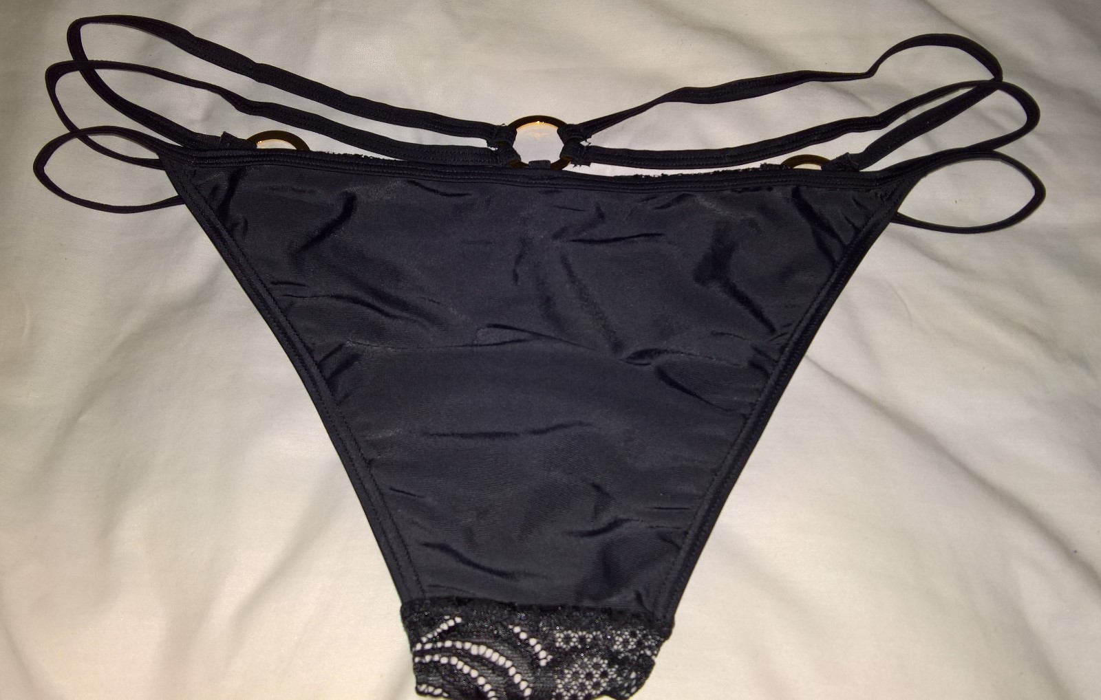 Mai Black and Nude Lace Bikini Bottom – Brand New with Price Tag