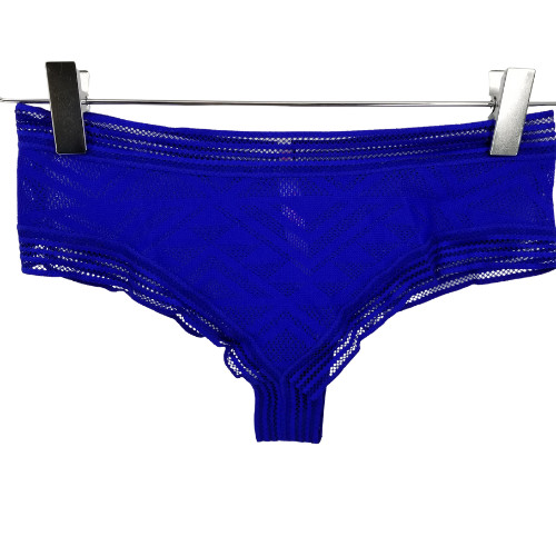 Victoria’s Secret PINK Women’s Blue Nylon Low Rise Briefs Cheeky Panty Small