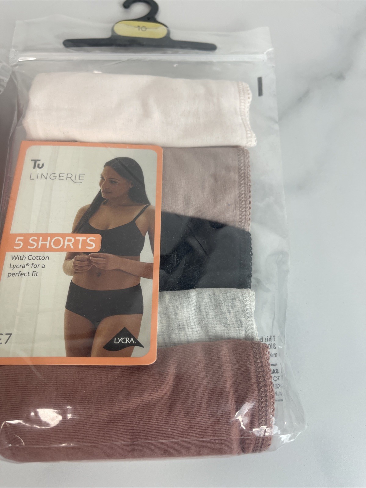 Size 10 M&S Ladies 5 Pack Cotton Lycra High Rise Midi Knickers Underwear T4002
