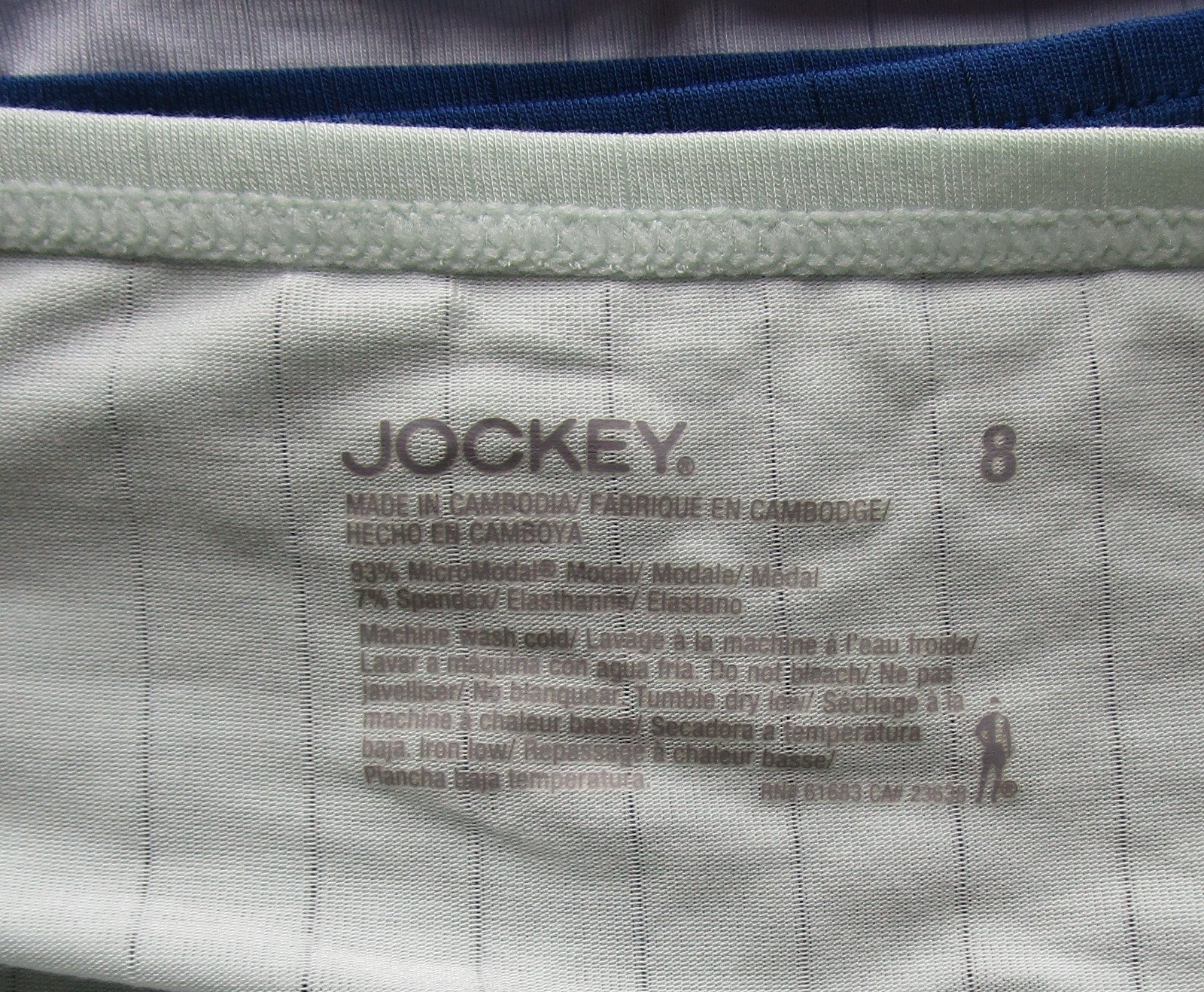 Jockey Modal Stretch Supersoft French Cut Pantie 3 Pack Style 002371 Size 8 NWT