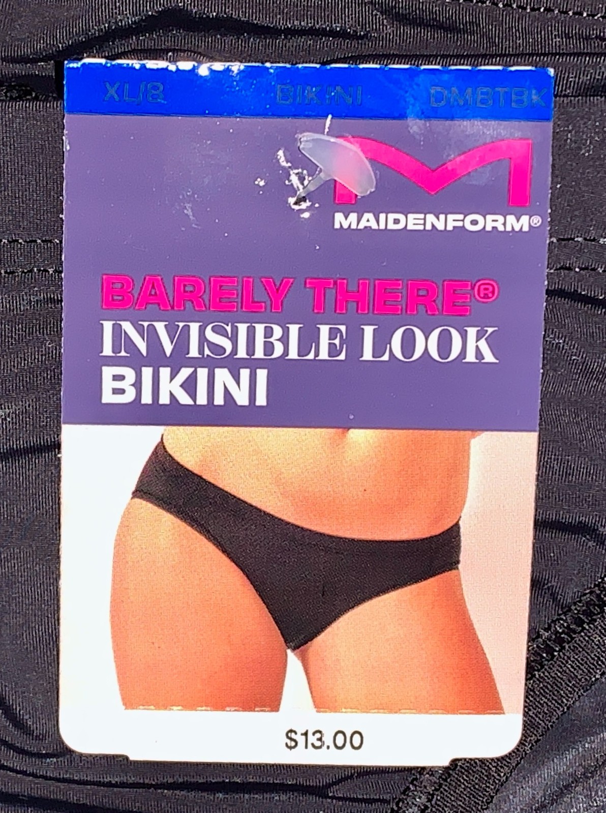 MAIDENFORM Barely There Black Invisible Look Bikini Panty Women S 5 M 6 L 7 XL 8