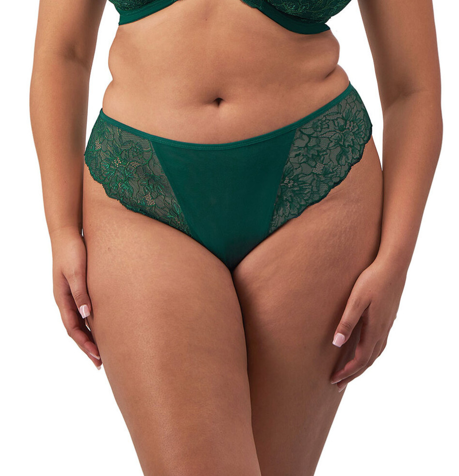 Elomi 2XL Brianna Lace Thong Panty NWOT 8087 Rainforest