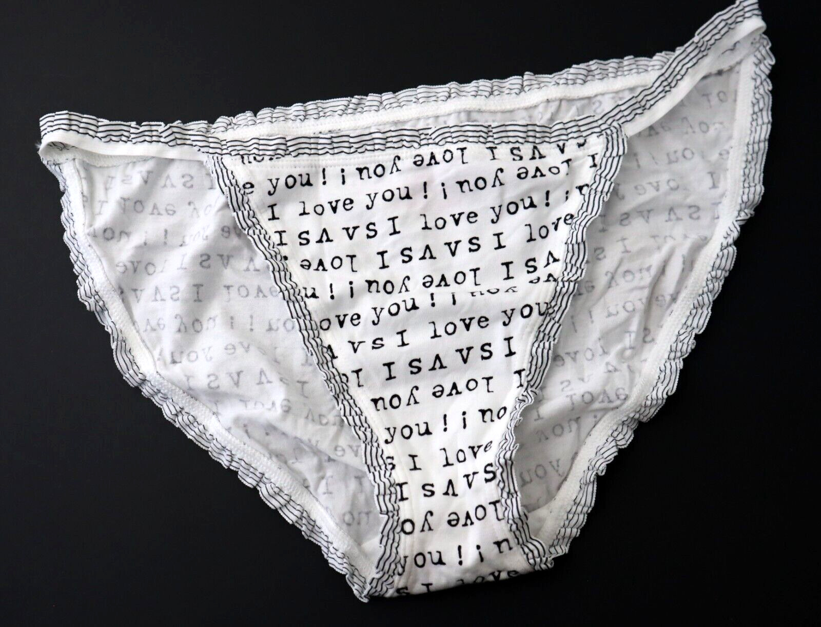 NEW Victoria’s Secret VTG Cotton Lingerie Ruffle String Bikini Panty XL X-LARGE