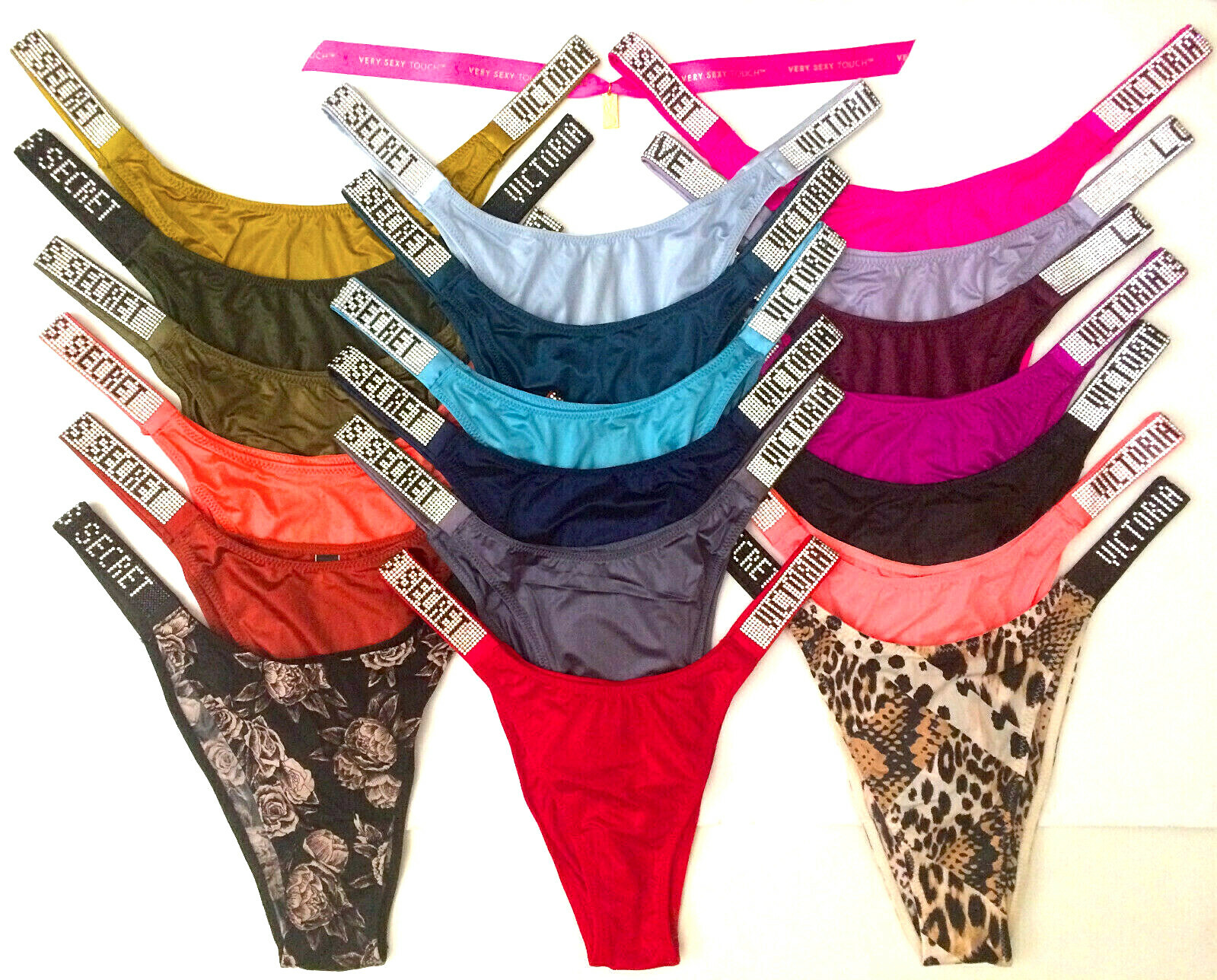 Victorias Secret Brazilian Bombshell Rhinestone Shine Cheeky Panty Panties NWT