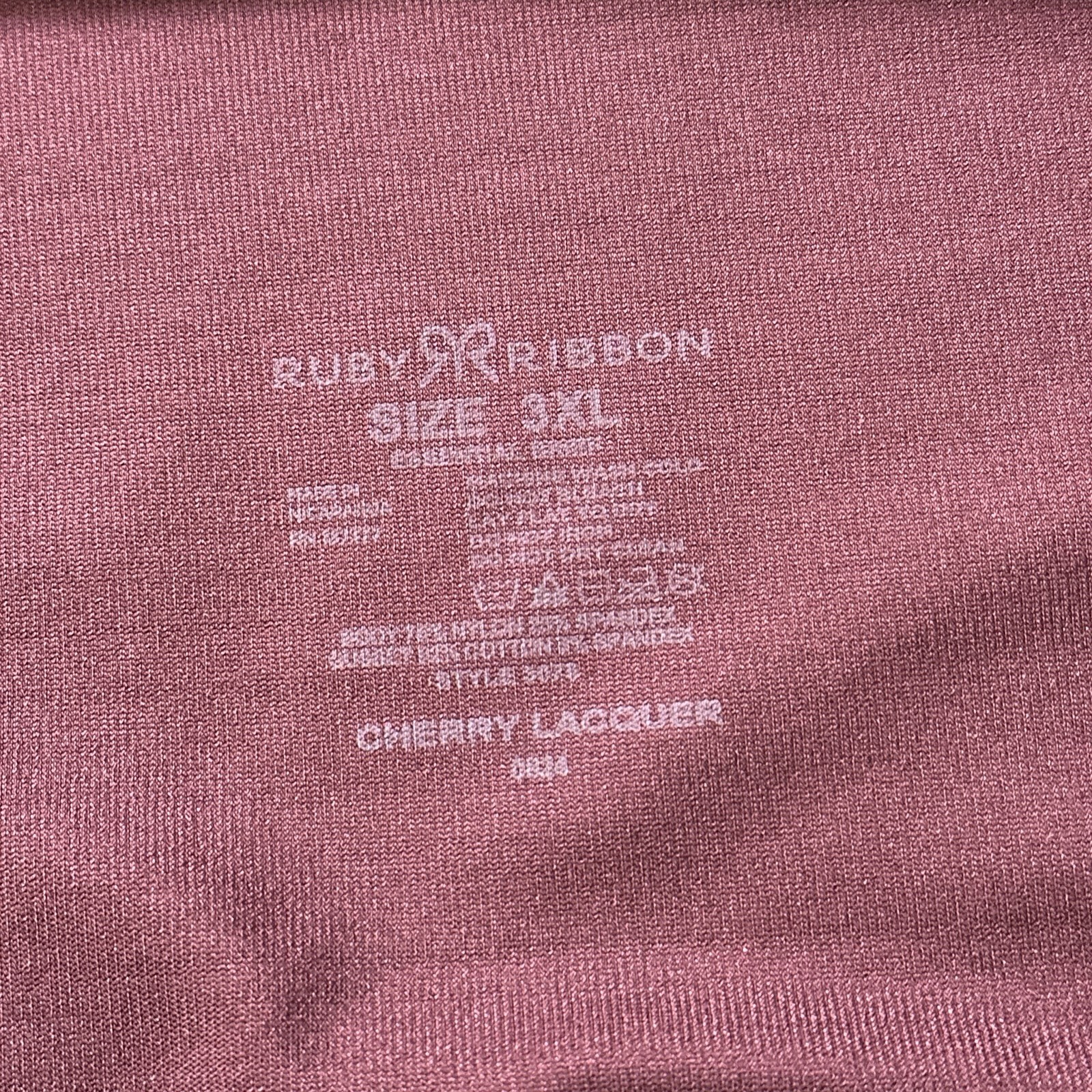 Ruby Ribbon Essential Brief Panties Size 3XL Burgundy Cherry Lacquer New NWT