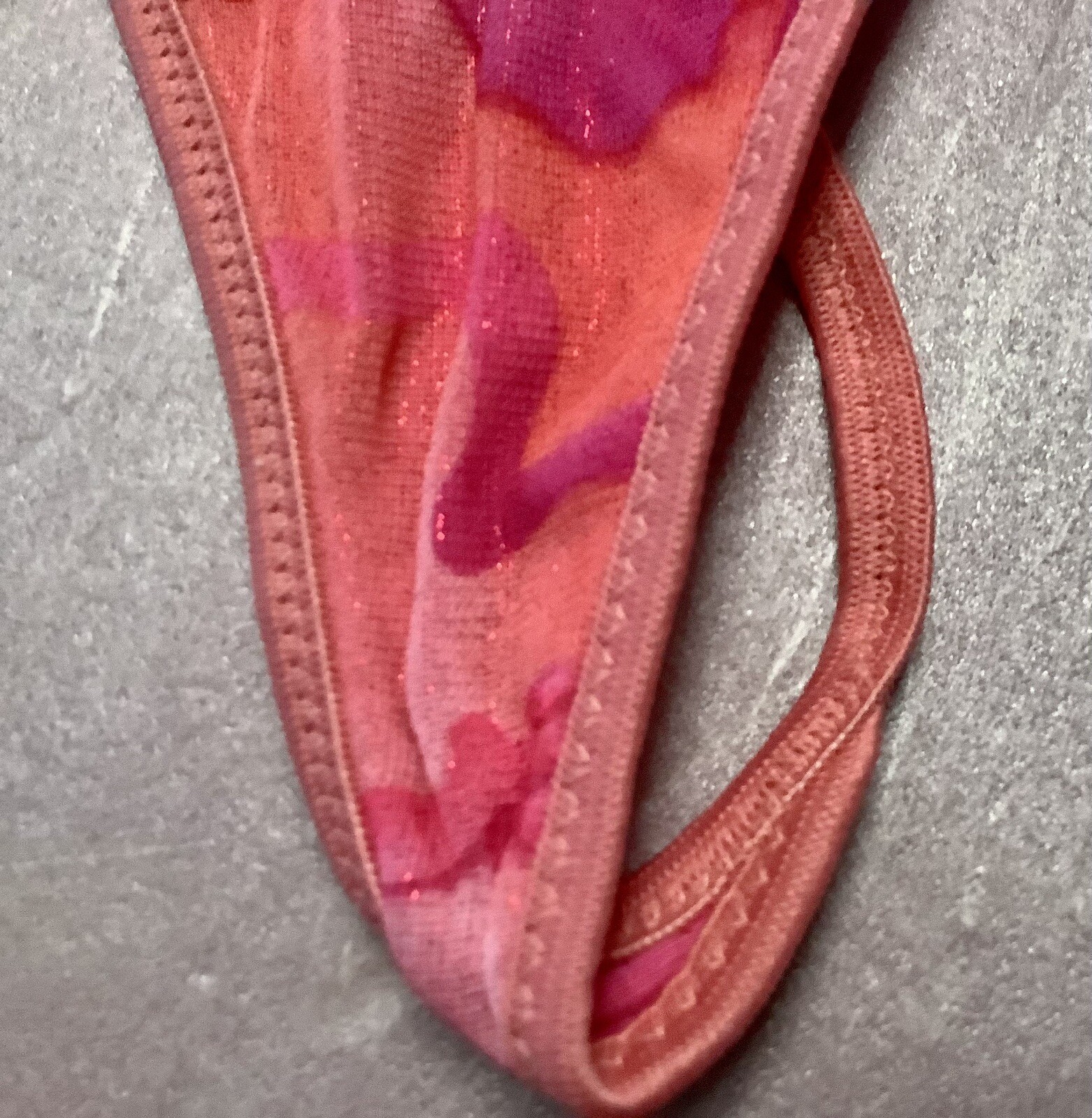women panties string thongs CAPRICIA O’DARE Size M/6 Pink metallic sexy &comy