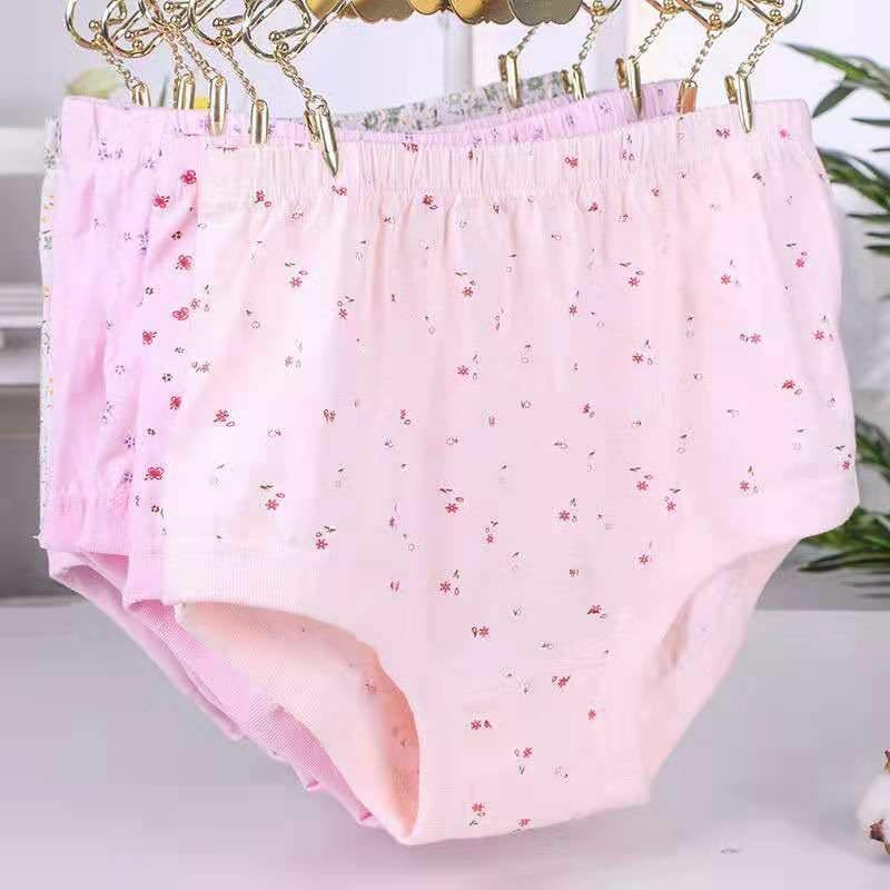 4 Pack Women Underwear High Waist Cotton Breathable Full Coverage Panties Briefs