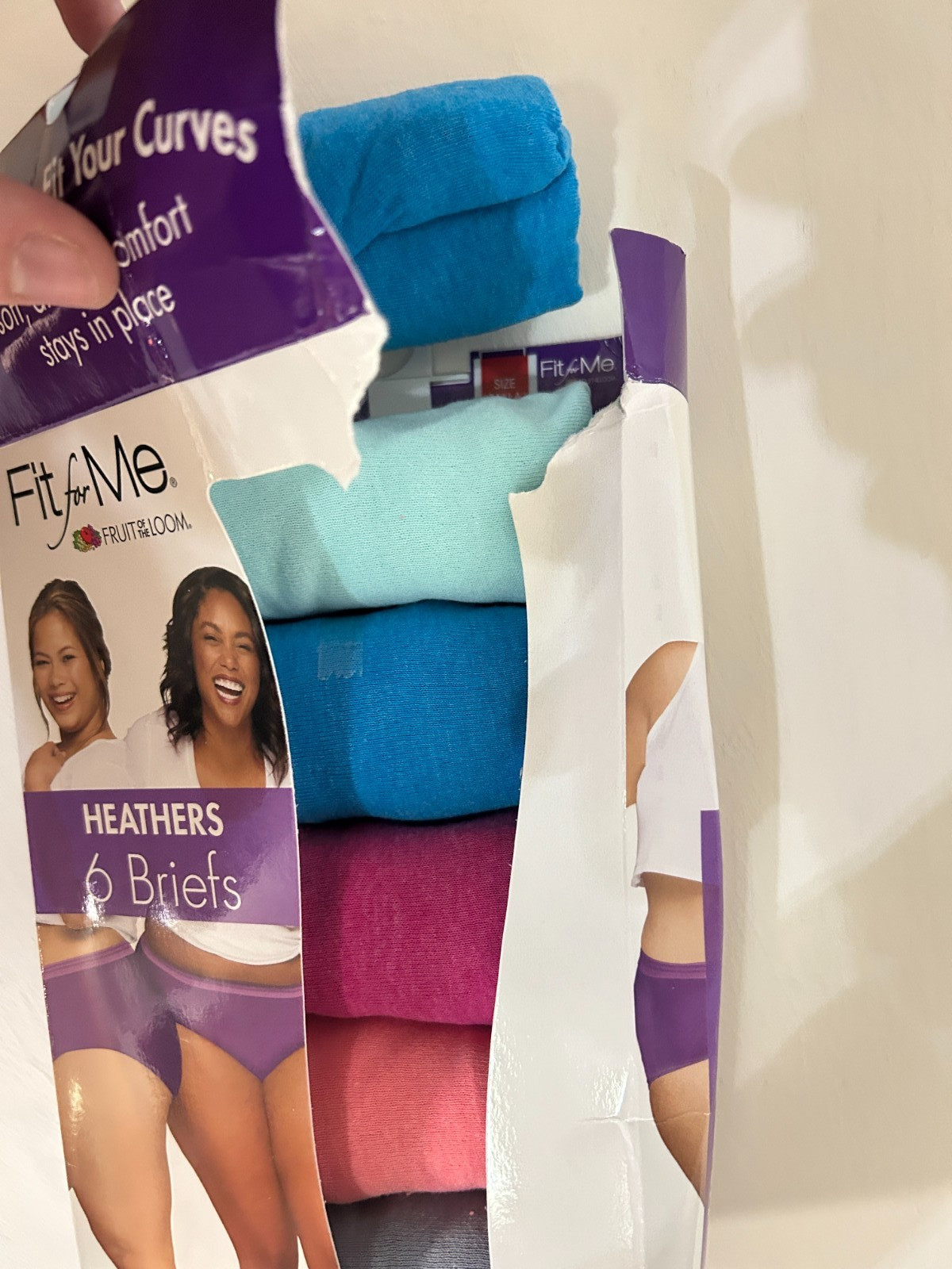 Fruit of the Loom Women’s Cotton Panties Brief-6 Pack-Assorted Heathers, 9
