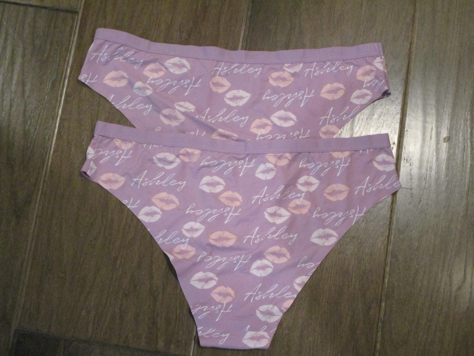 ASHLEY STEWART 2-PACK PURPLE KISSES SEAMLESS CHEEKY BIKINI PANTIES SIZE 18/20